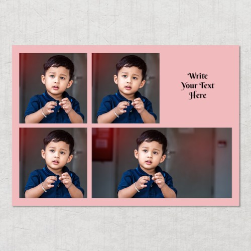 Baby Pink 4 Pics with Text Design: Landscape Acrylic Photo Frame with Image Printing – PrintShoppy Photo Frames