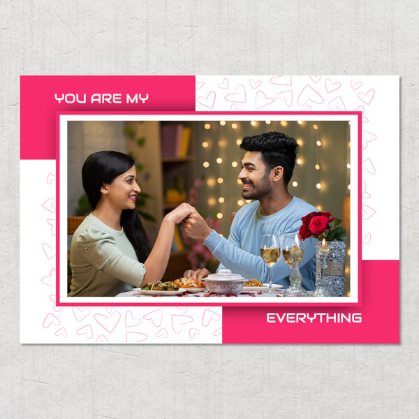 Custom You Are My Everything with Love Sketch Design: Landscape Acrylic Photo Frame with Image Printing – PrintShoppy Photo Frames
