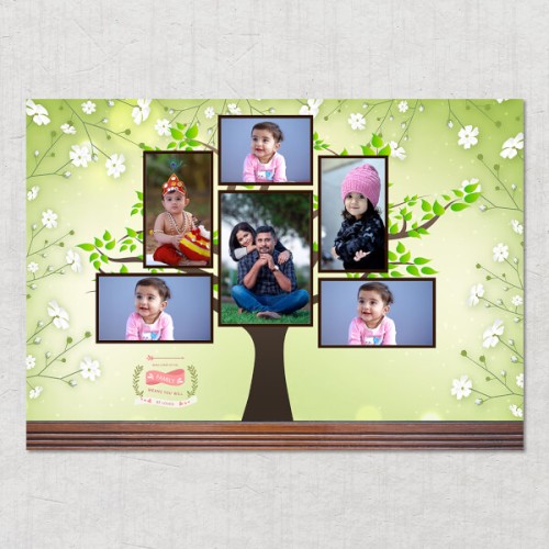 Family Tree Design: Landscape Acrylic Photo Frame with Image Printing – PrintShoppy Photo Frames