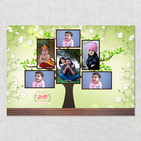 Custom Family Tree Design: Landscape Acrylic Photo Frame with Image Printing – PrintShoppy Photo Frames