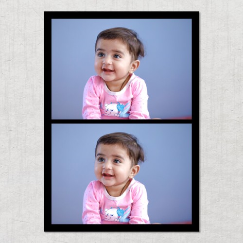 2 Pics Upload with Border Design: Portrait Acrylic Photo Frame with Image Printing – PrintShoppy Photo Frames