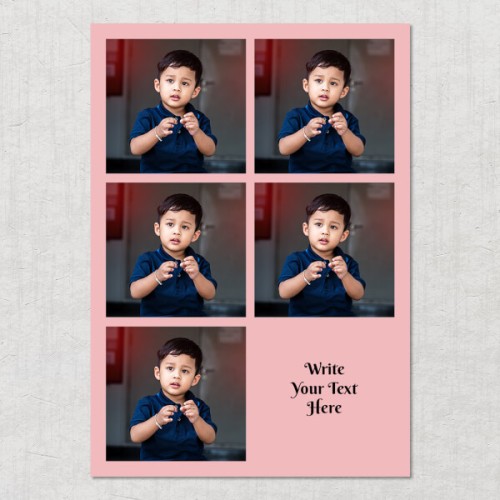 Baby Pink 5 Pics with Text Design: Portrait Acrylic Photo Frame with Image Printing – PrintShoppy Photo Frames