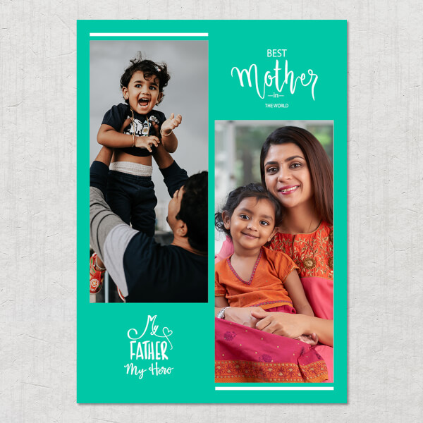 Custom Best Mother and Father Quotation Design: Portrait Acrylic Photo Frame with Image Printing – PrintShoppy Photo Frames