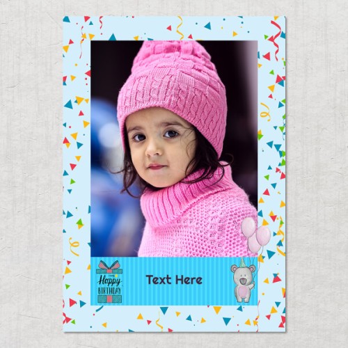 Kids Happy Birthday Design: Portrait Acrylic Photo Frame with Image Printing – PrintShoppy Photo Frames
