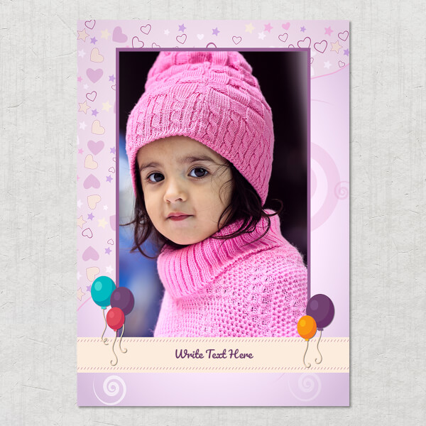 Custom Birthday Balloons Design: Portrait Acrylic Photo Frame with Image Printing – PrintShoppy Photo Frames