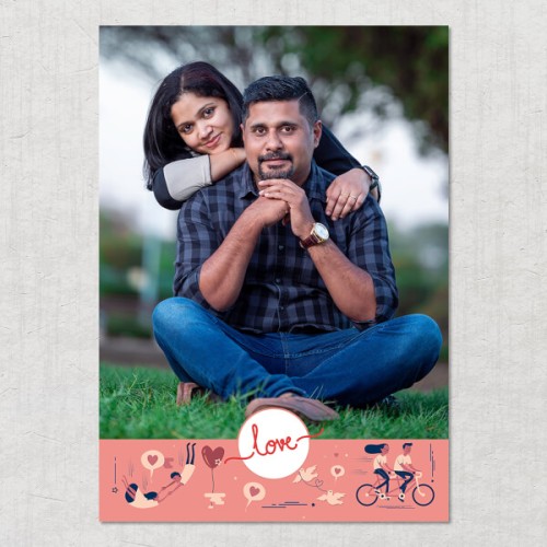 Love Cycle Design: Portrait Acrylic Photo Frame with Image Printing – PrintShoppy Photo Frames
