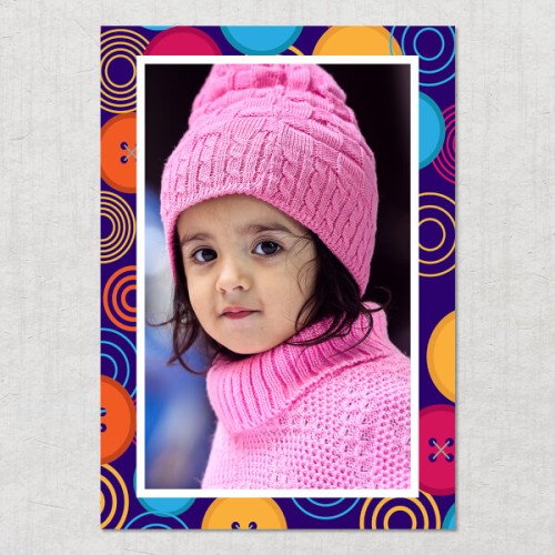 Buttons Background Design: Portrait Acrylic Photo Frame with Image Printing – PrintShoppy Photo Frames