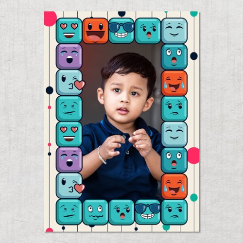Emojis Love Design: Portrait Acrylic Photo Frame with Image Printing – PrintShoppy Photo Frames
