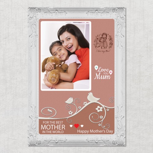 Mothers Day Special Design: Portrait Acrylic Photo Frame with Image Printing – PrintShoppy Photo Frames