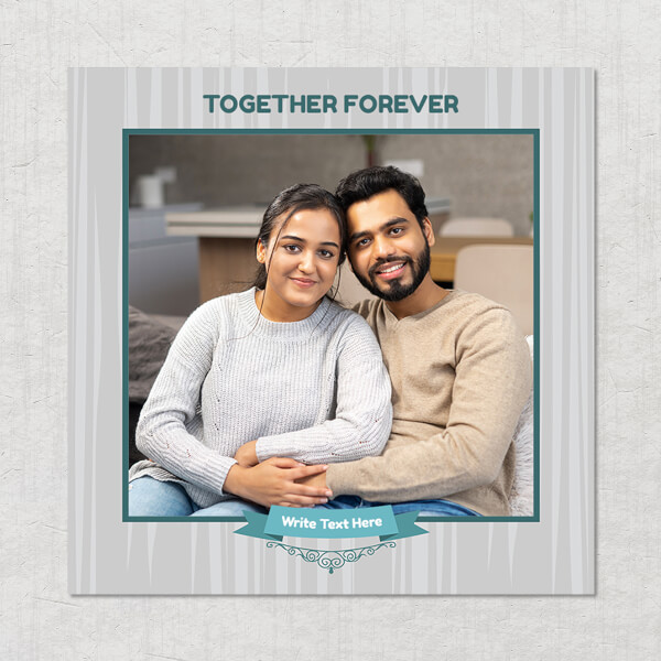 Custom Together Forever Design: Square Acrylic Photo Frame with Image Printing – PrintShoppy Photo Frames