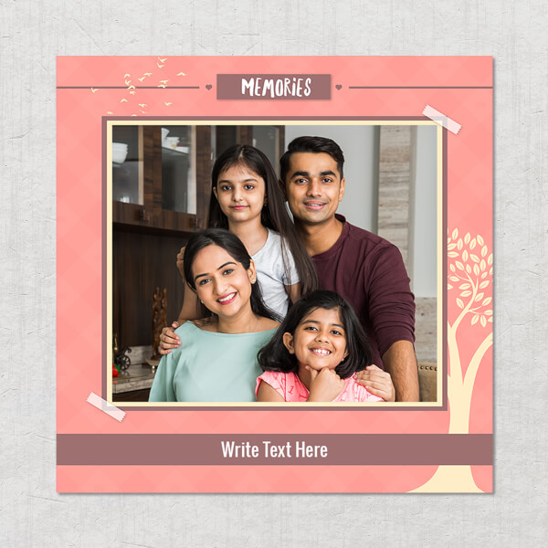 Custom Family Memories with Photo: Square Acrylic Photo Frame with Image Printing – PrintShoppy Photo Frames