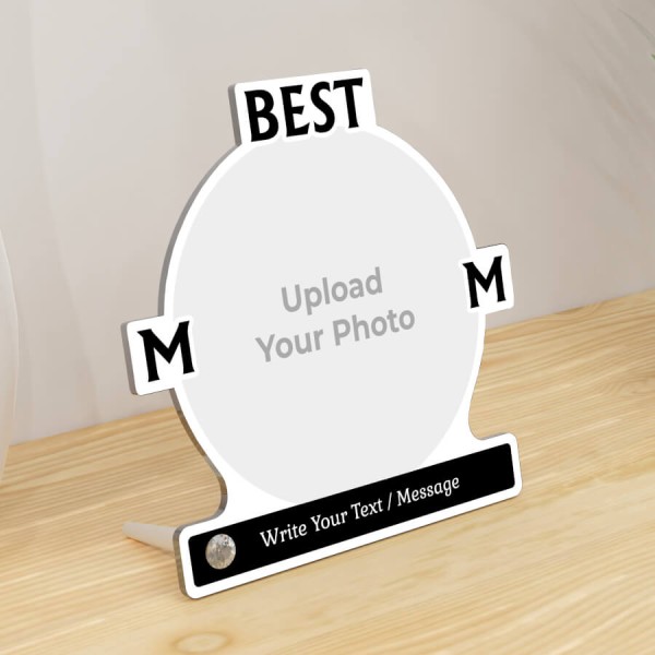 Custom Best Mom Ever Custom Image And Text Design Desk Stand