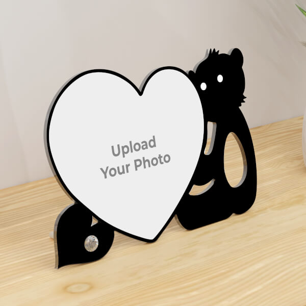 Custom Monkey Holding Heart Custom Image Desk Acrylic Stand