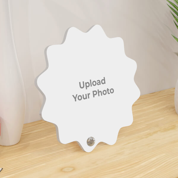 Custom Star Shaped Full Pic Upload Acrylic Desk Stand