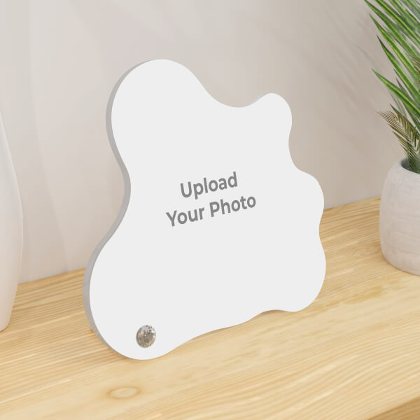 Custom Amoeba Shaped Custom Acrylic Desk Stand