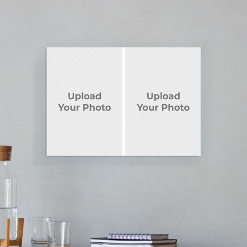 2 Pic Upload Design: Landscape Aluminium Photo Frame with Image Printing – PrintShoppy Photo Frames