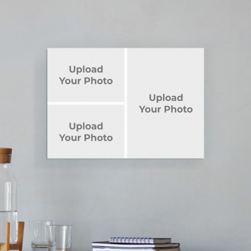 3 Pic Upload Design: Landscape Aluminium Photo Frame with Image Printing – PrintShoppy Photo Frames