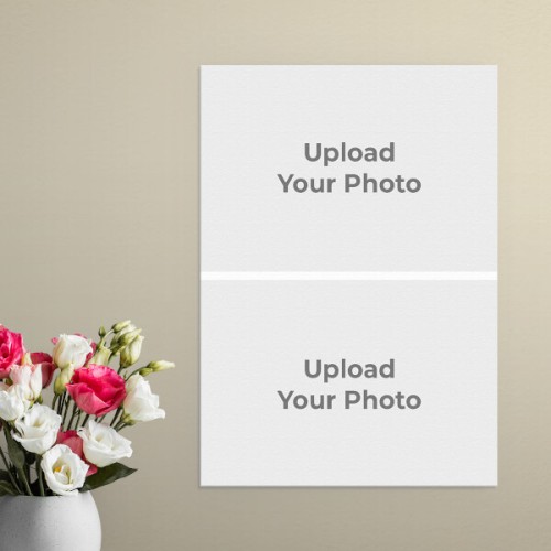 2 Pics Upload Design: Portrait Aluminium Photo Frame with Image Printing – PrintShoppy Photo Frames