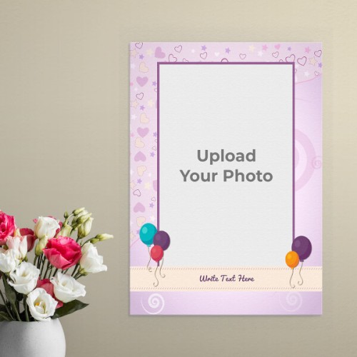 Birthday Balloons Design: Portrait Aluminium Photo Frame with Image Printing – PrintShoppy Photo Frames