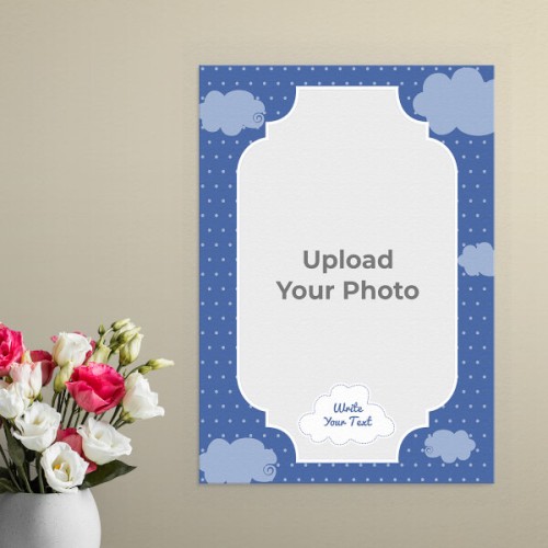 Sky and Clouds with Feather Appear Quotation Design: Portrait Aluminium Photo Frame with Image Printing – PrintShoppy Photo Frames
