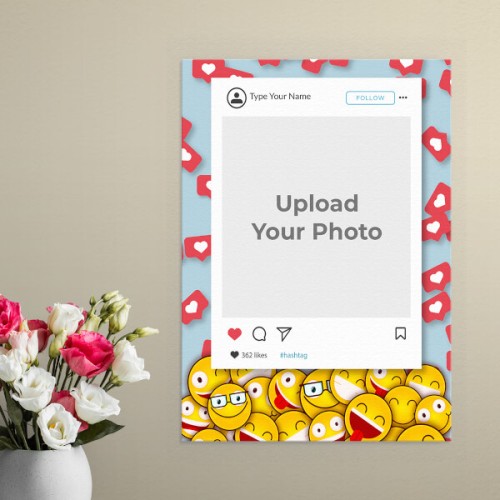 Social Butterflies Design: Portrait Aluminium Photo Frame with Image Printing – PrintShoppy Photo Frames
