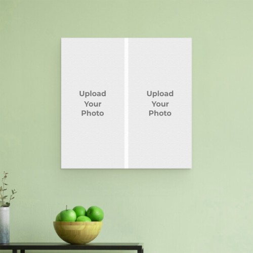 2 Pics Upload Design: Square Aluminium Photo Frame with Image Printing – PrintShoppy Photo Frames