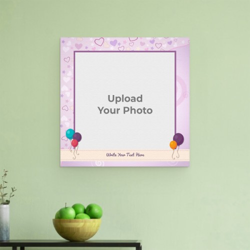 Birthday Balloons Design: Square Aluminium Photo Frame with Image Printing – PrintShoppy Photo Frames