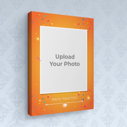Birthday Wishes with Confetti Design: Portrait canvas Photo Frame with Image Printing – PrintShoppy Photo Frames