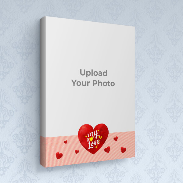 Custom Red Hearts with Love Design: Portrait canvas Photo Frame with Image Printing – PrintShoppy Photo Frames
