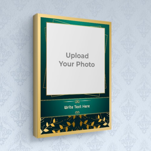 Golden Leaves with Golden Frame Design: Portrait canvas Photo Frame with Image Printing – PrintShoppy Photo Frames