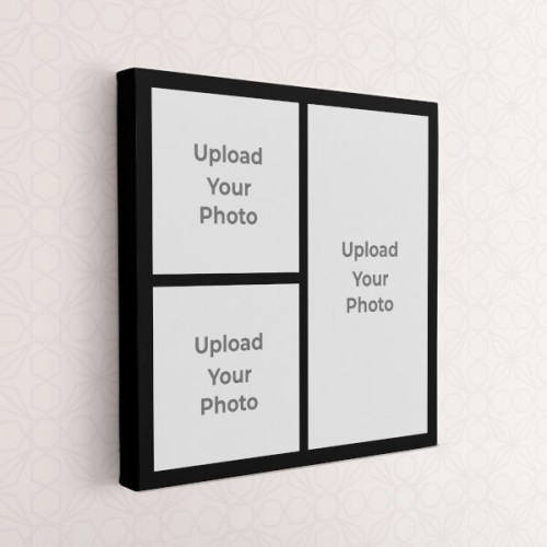 3 Pics Upload with Border: Square canvas Photo Frame with Image Printing – PrintShoppy Photo Frames