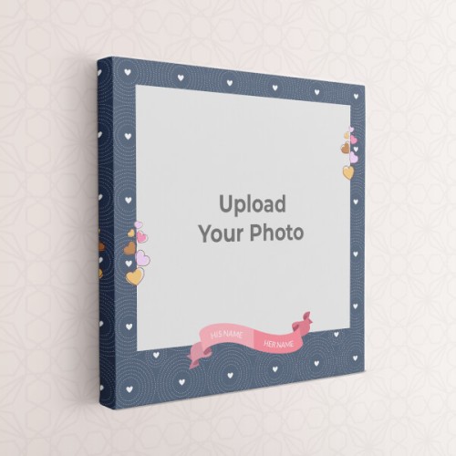 Abstract Background with Love Hangings Frame Design: Square canvas Photo Frame with Image Printing – PrintShoppy Photo Frames