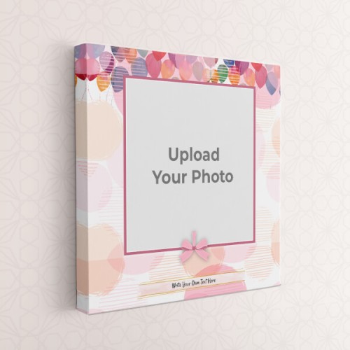 Abstract Balloons with Ribbon Frame Design: Square canvas Photo Frame with Image Printing – PrintShoppy Photo Frames