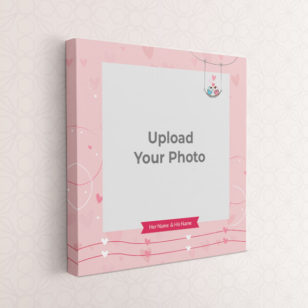 Custom Love Birds Design: Square canvas Photo Frame with Image Printing – PrintShoppy Photo Frames