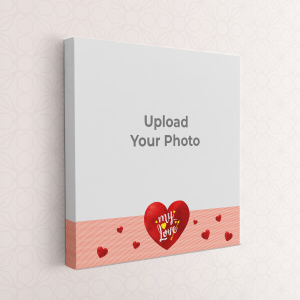 Custom Red Hearts with Love Design: Square canvas Photo Frame with Image Printing – PrintShoppy Photo Frames