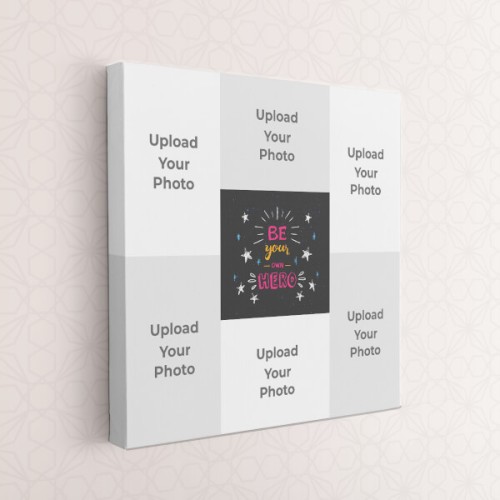 Be Your Own Hero Design: Square canvas Photo Frame with Image Printing – PrintShoppy Photo Frames