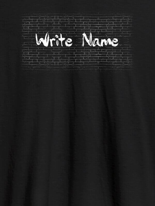 Custom Graffiti Brick Wall T Shirt With Name Womens Fashion Wear Black Color