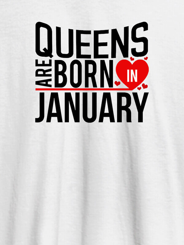 Custom Queens Are Born In Personalised Womens T Shirt White Color