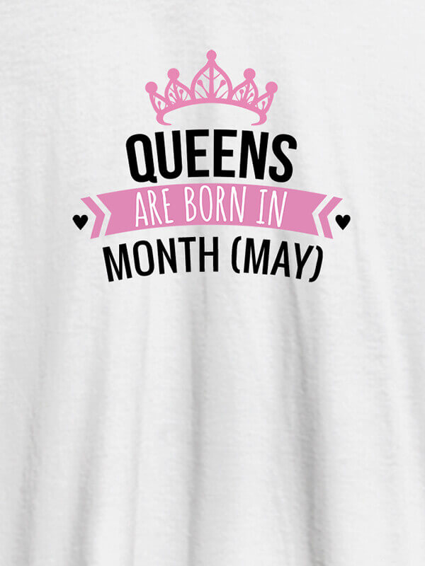 Custom Queens Are Born In January Personalised Womens T Shirt With Name White Color