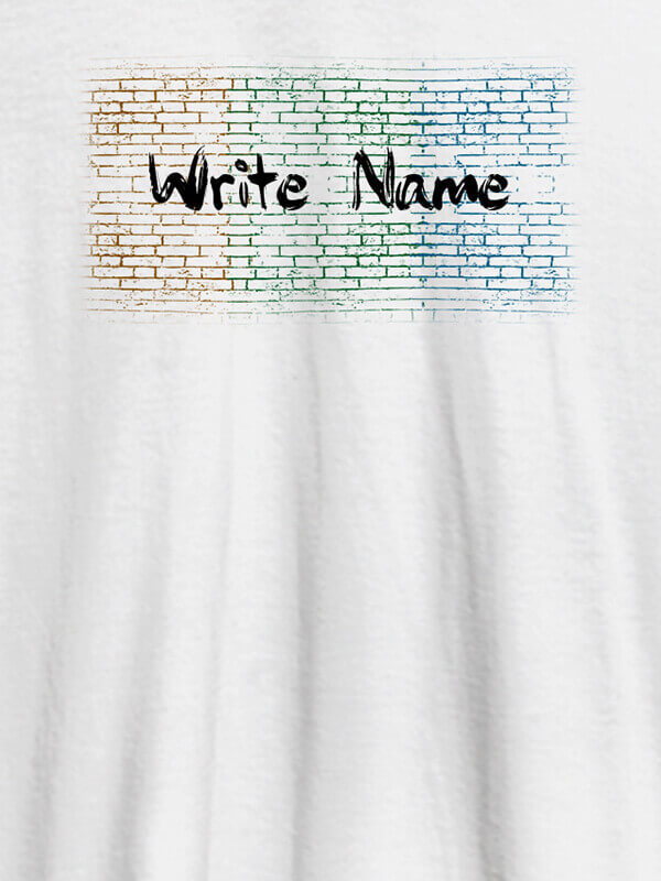 Custom Graffiti Brick Wall T Shirt With Name Womens Fashion Wear White Color