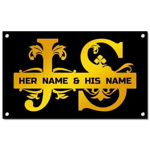 Buy Personalized Vintage Design Sign For Letters JS Couple Premium