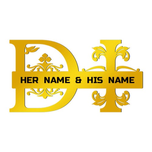 Buy Personalized Vintage Design Sign For Letters DI Couple Monogram