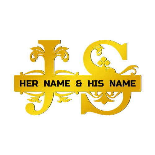 Buy Personalized Vintage Design Sign For Letters JS Couple Monogram