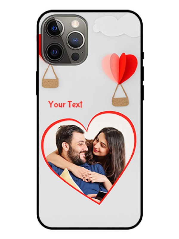 Custom Iphone 12 Pro Max Custom Glass Mobile Case  - Parachute Love Design