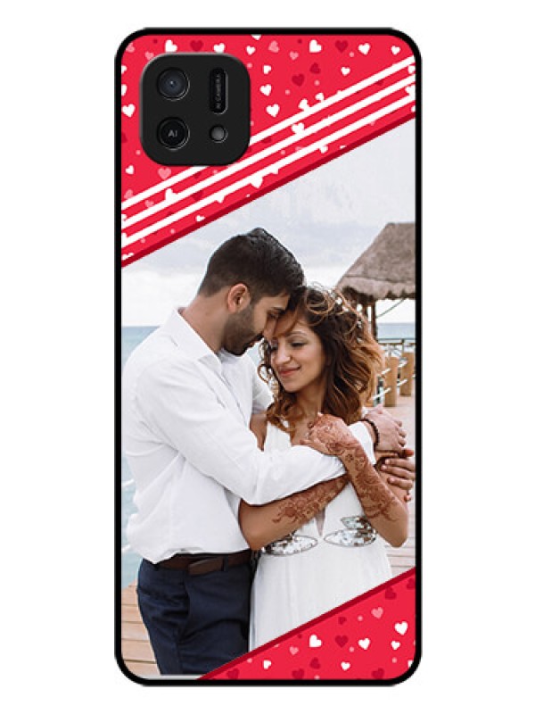 Custom Oppo A16k Custom Glass Mobile Case - Valentines Gift Design