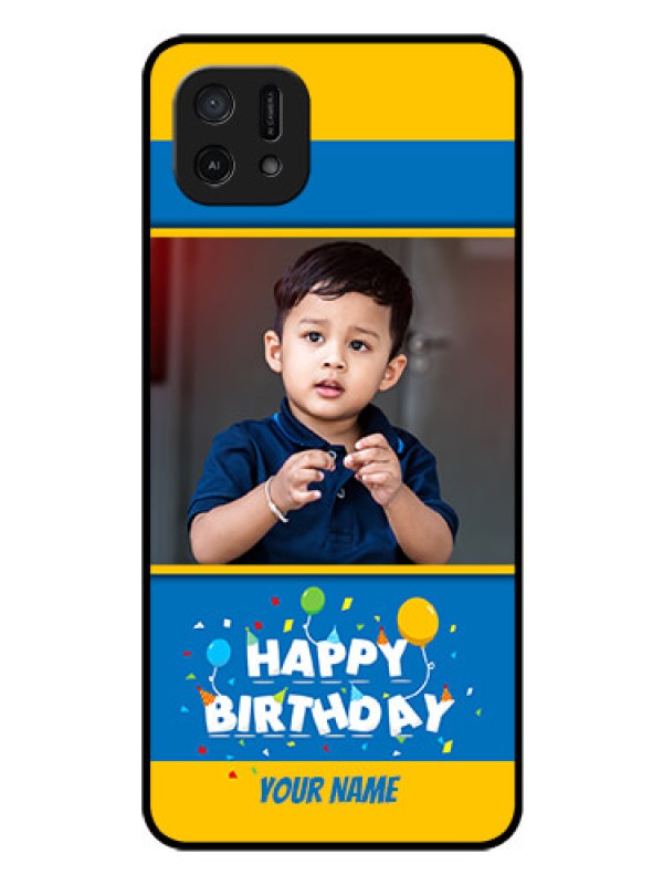 Custom Oppo A16k Custom Glass Mobile Case - Birthday Wishes Design