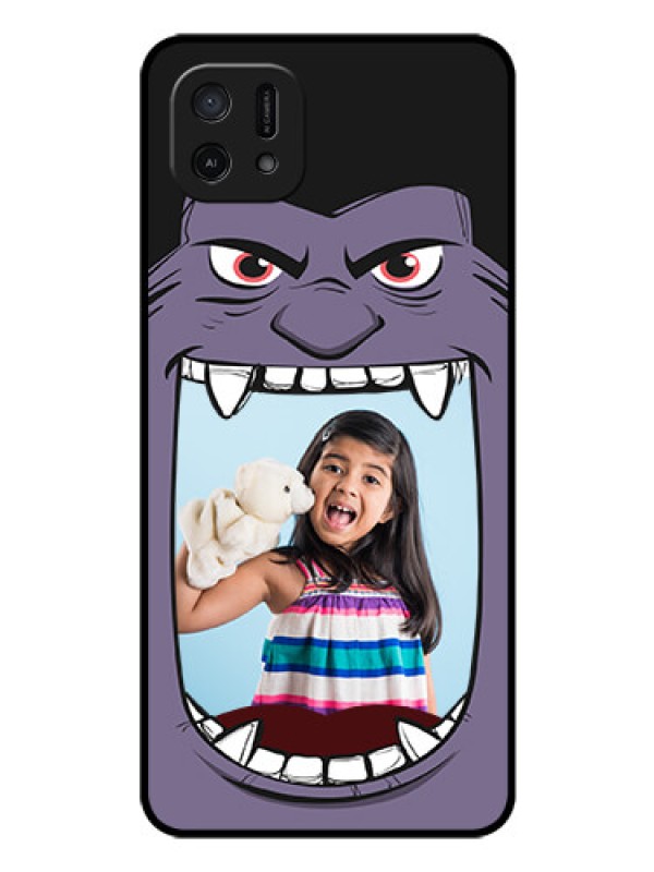 Custom Oppo A16k Custom Glass Phone Case - Angry Monster Design