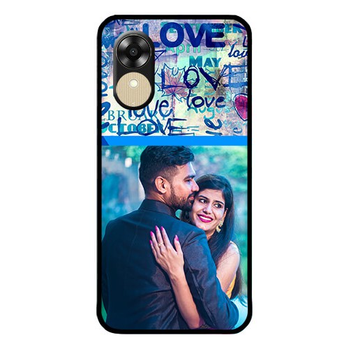 Buy Oppo A1k Custom Glass Mobile Case Colorful Love Design