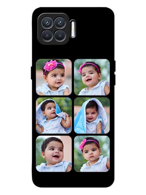 Custom Oppo F17 Photo Printing on Glass Case  - Multiple Pictures Design