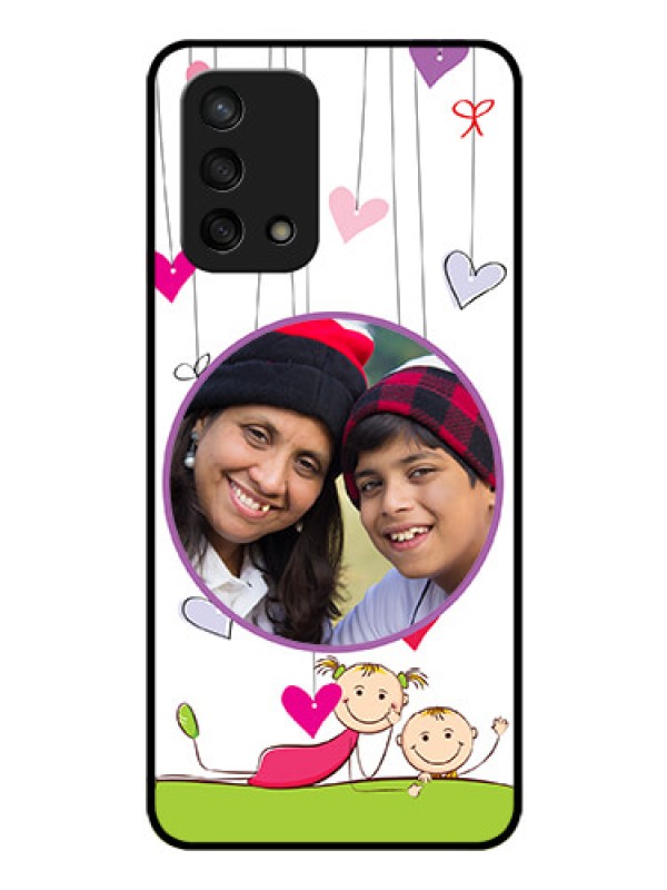 Custom Oppo F19s Photo Printing on Glass Case - Cute Kids Phone Case Design